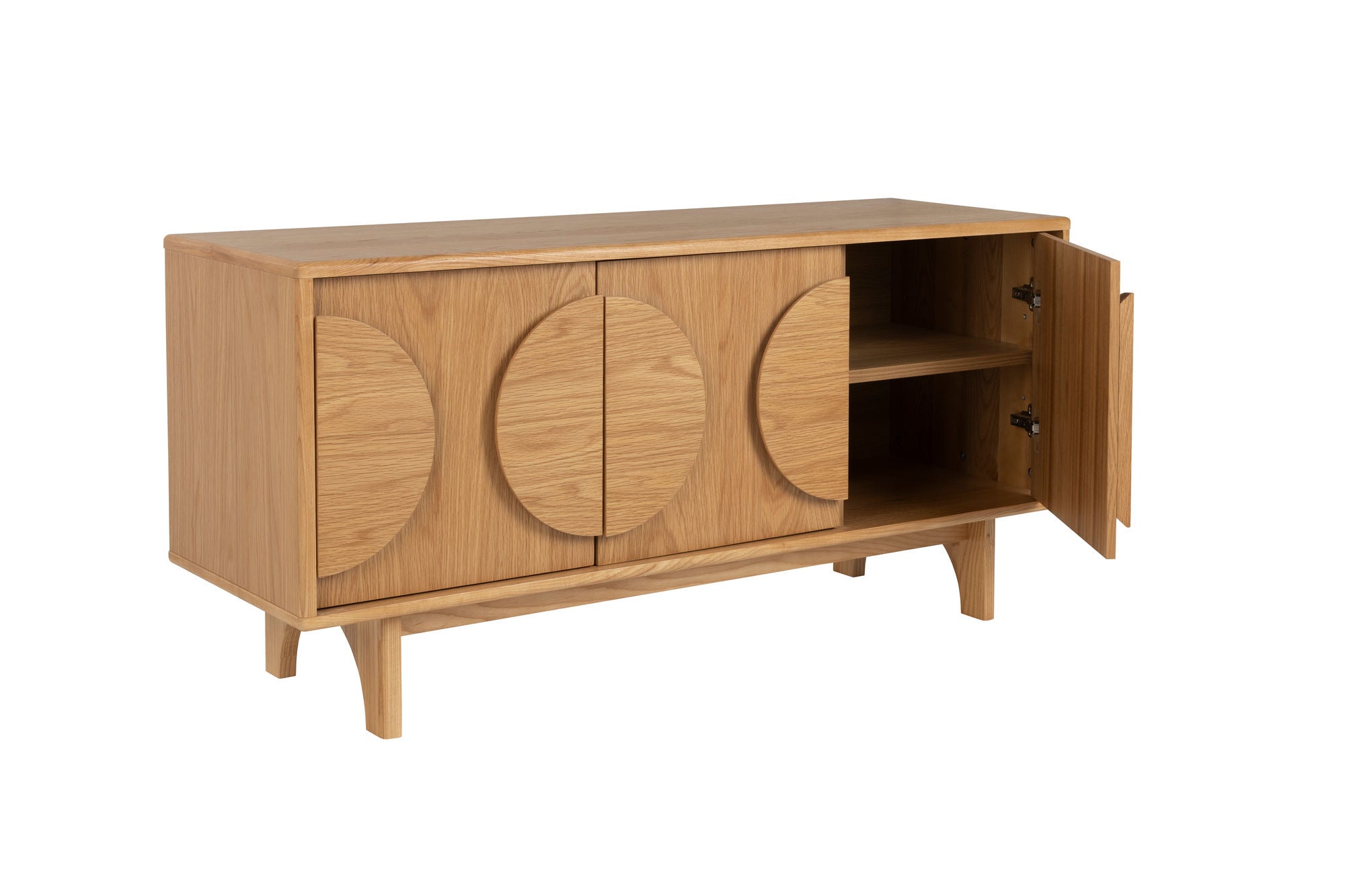 Zuiver Groove Natural Oak Wood Sideboard | 3 Doors